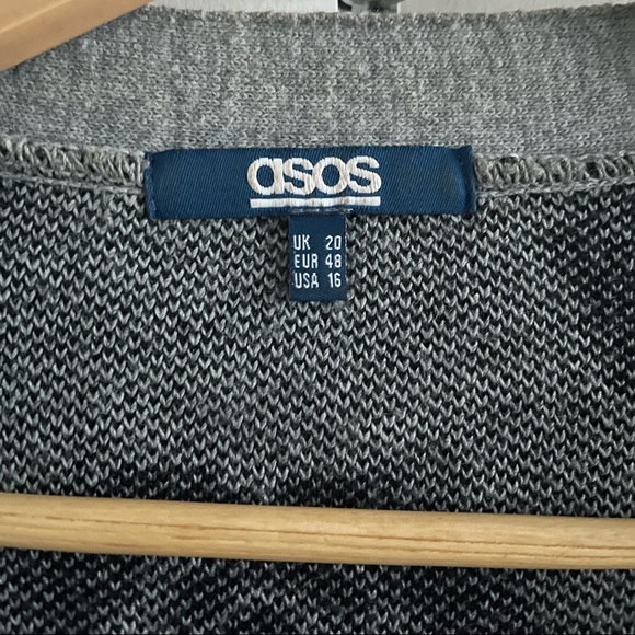 Rose print black & gray button down cardigan - Picture 5 of 7